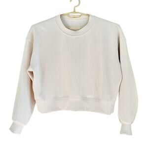 Lululemon Perfectly Oversized Cropped Crew Softstreme Sweatshirt Size 6 Cream